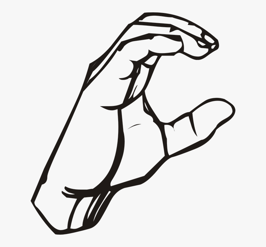 Cartoon Peace Sign Hand 27, Buy Clip Art - Sign Language Letter C, HD Png Download