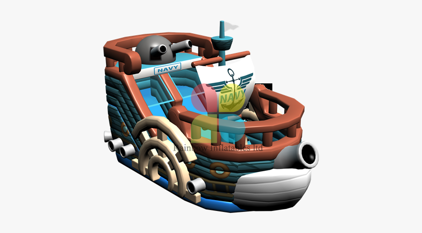 Rainbow New Design Of Fun Pirate Ship Bouncer - Illustration, HD Png Download