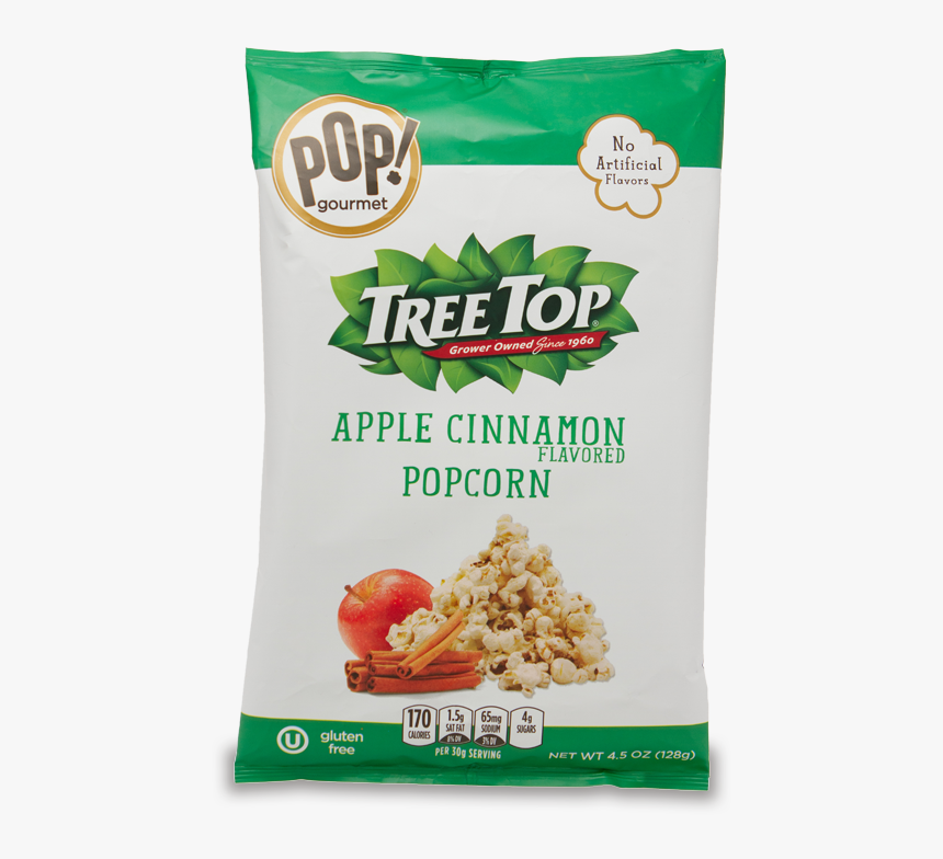 Pop Gourmet Tree Top Apple Cinnamon Flavored Popcorn - Tree Top Popcorn, HD Png Download