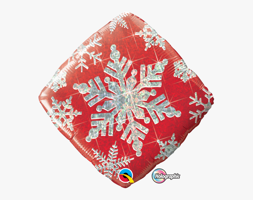 Ms Foil Balloons Snowflake Red, HD Png Download