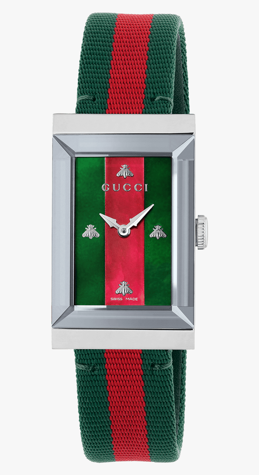 G-frame - Gucci Green And Red Watch, HD Png Download