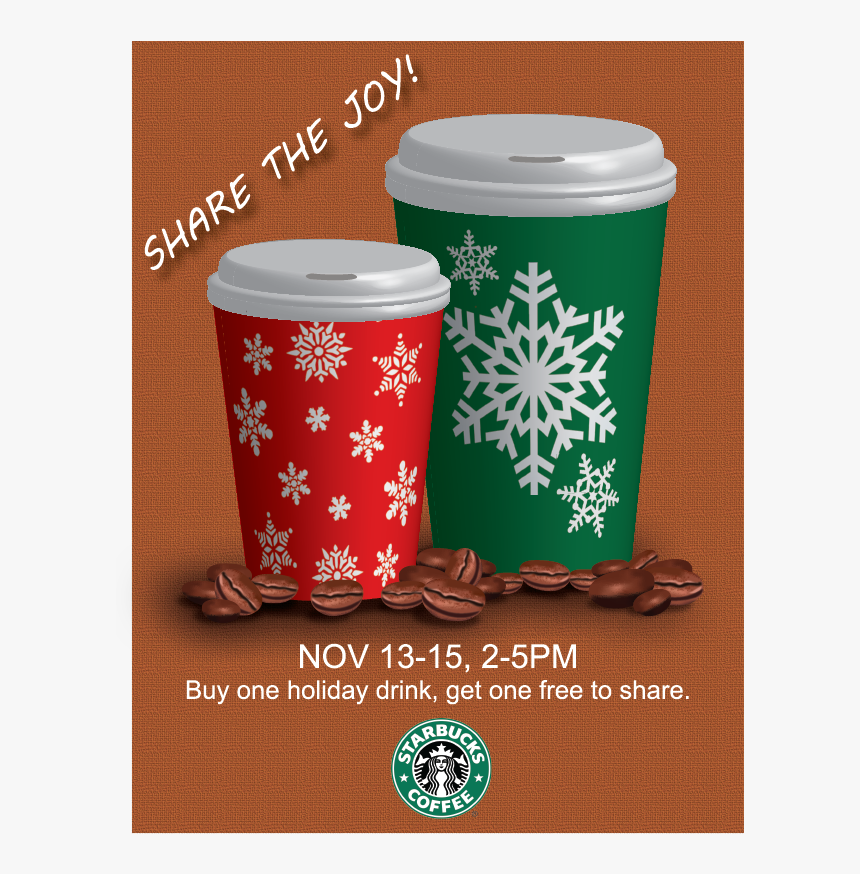 Red Starbucks Drink Poster, HD Png Download