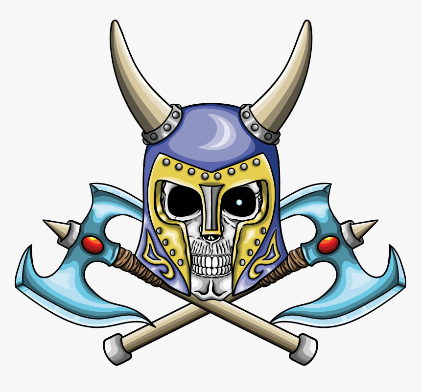 Illustration Of Warrior Undead Skull With Fantastic, HD Png Download