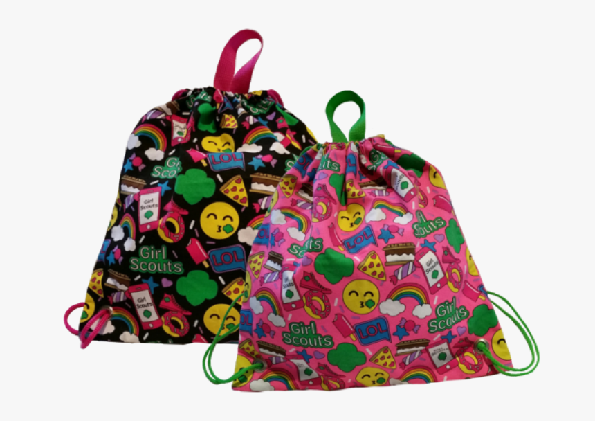 Girl Scout Emote Drawstring Bag - Shoulder Bag, HD Png Download