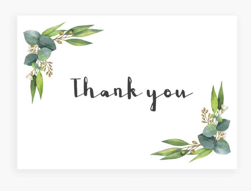 Eucalyptus Thank You Cards Printable - Portable Network Graphics, HD Png Download