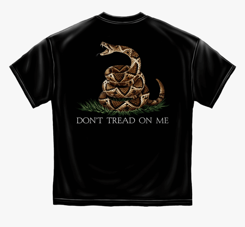 Dont Tread On Me Black T-shirt - Gadsden Flag, HD Png Download
