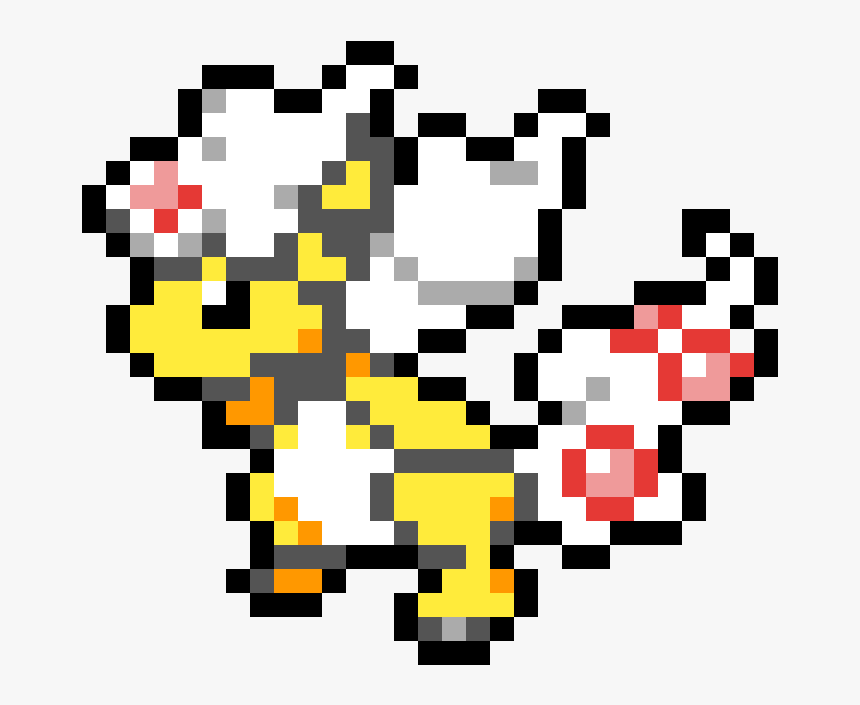 Mega Ampharos Pixel Art, HD Png Download
