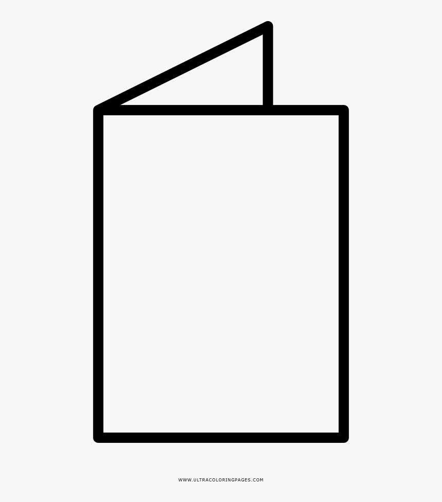 Folded Paper Coloring Page - Line Art, HD Png Download , Transparent