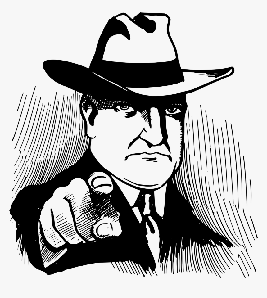 Witch Trial - Man Pointing Finger Clip Art, HD Png Download