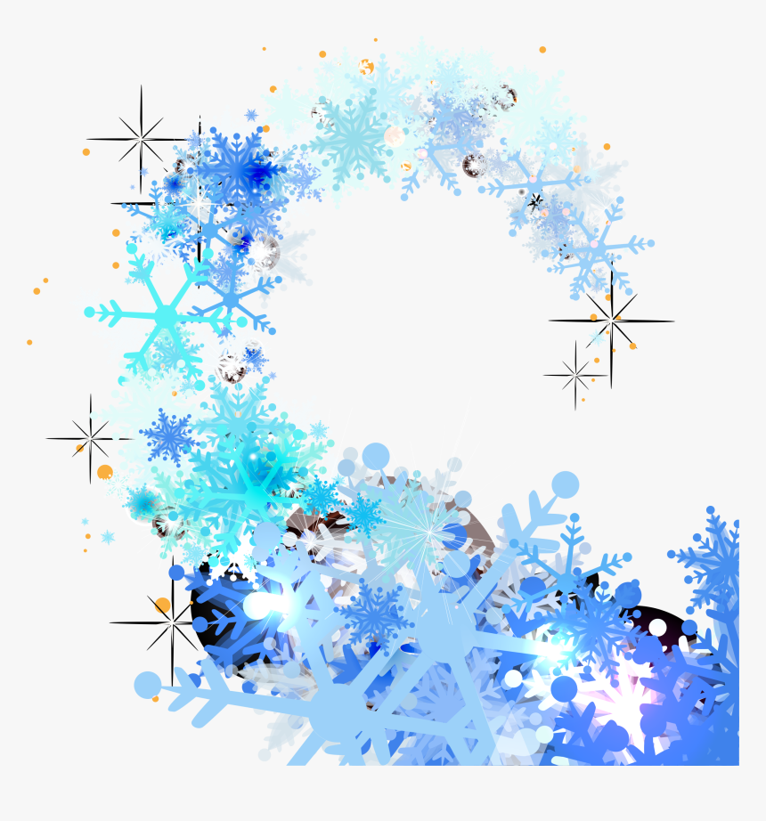 Snowflake Blue Adobe Illustrator - Snowflake Png Transparent Blue Background, Png Download