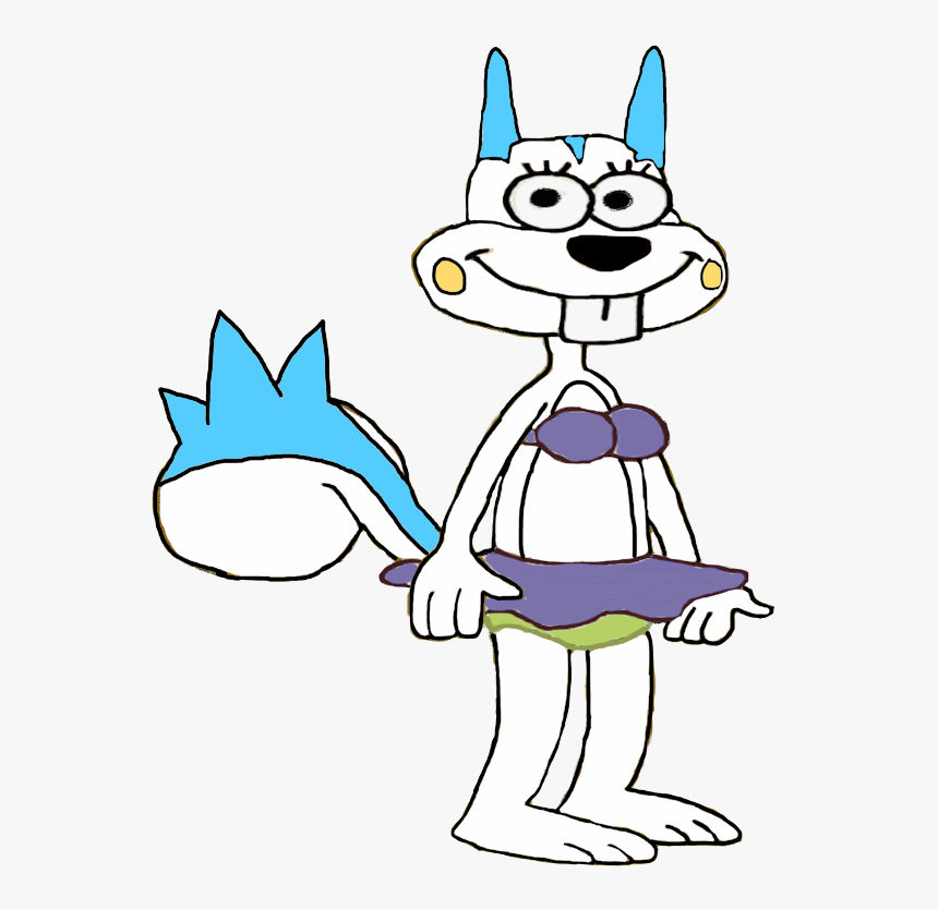 Sandy Cheeks Cartoon-rvb312 - Sandy Cheeks Pachirisu, HD Png Download