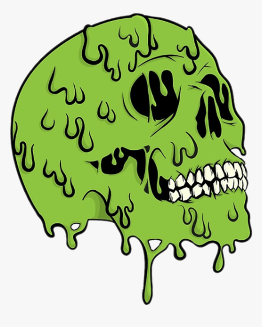 skull zombie toxic urban cool art green colors Grime Art