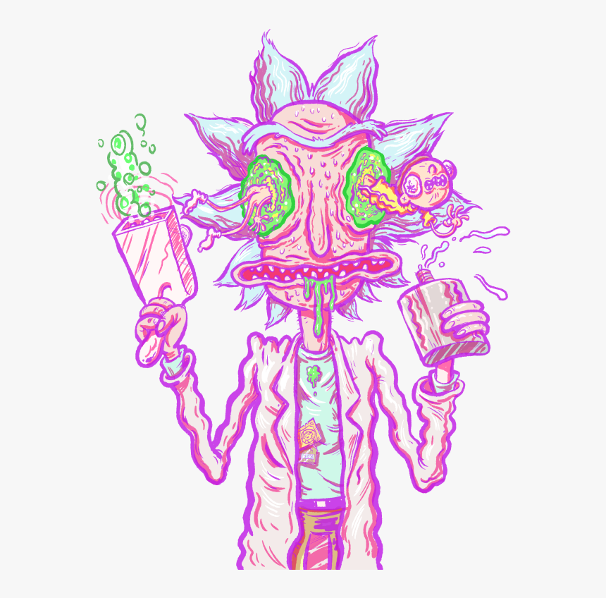 Rick And Morty Drawing, HD Png Download