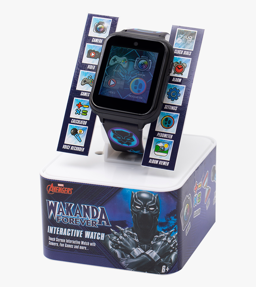 Official Marvel Avengers Wakanda Forever Smart Watch - Gadget, HD Png Download