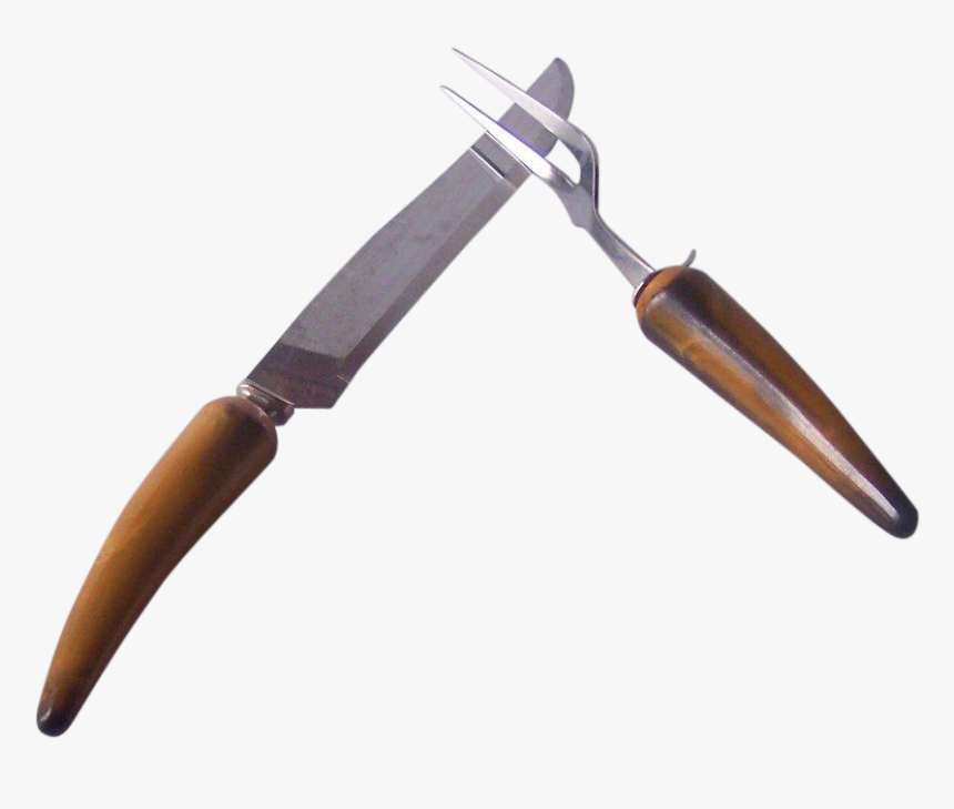 Transparent Fork And Knife Png - Carving Knife And Fork Png, Png Download