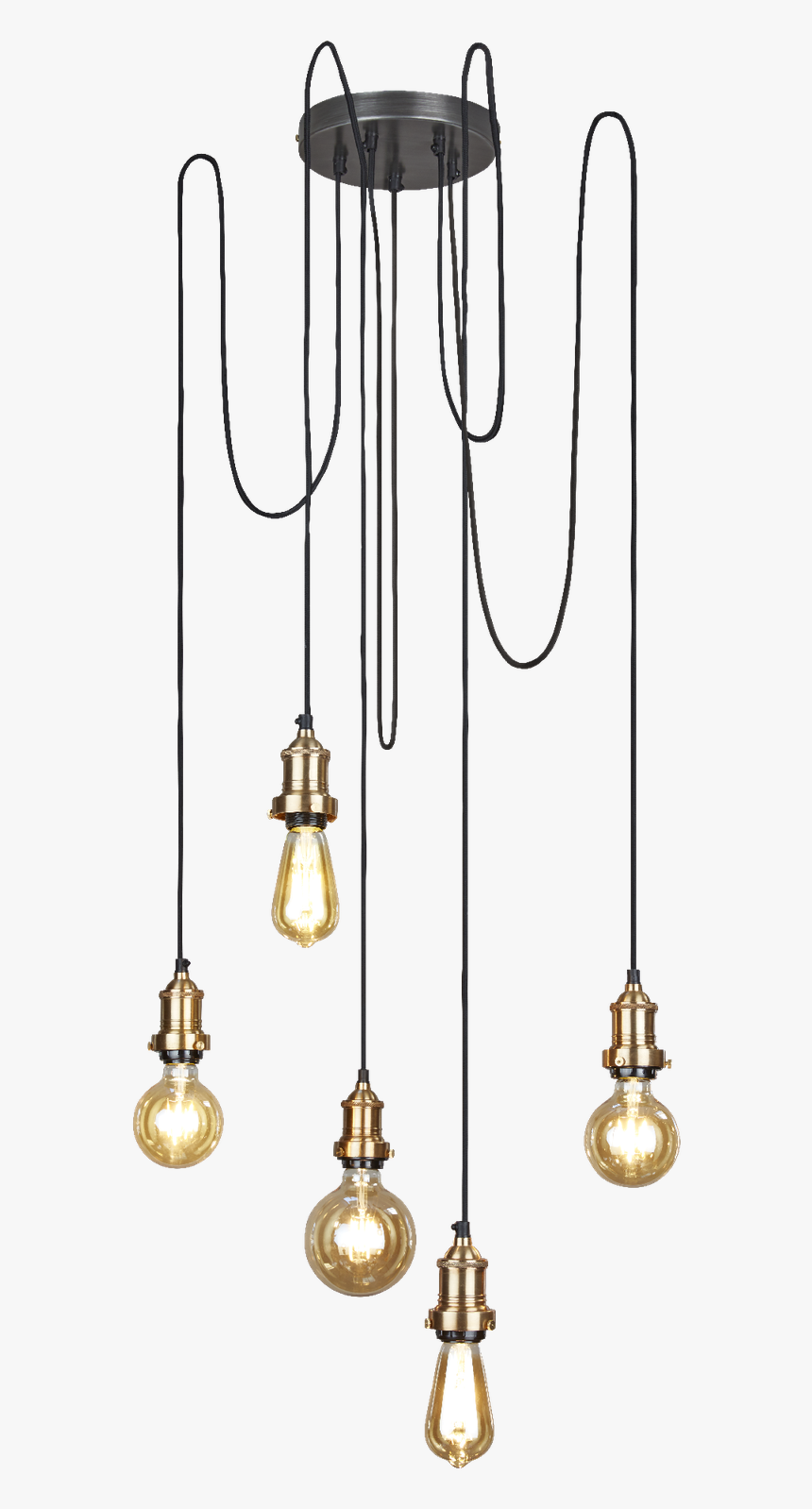 Industville Brooklyn 5 Wire Pendant, HD Png Download