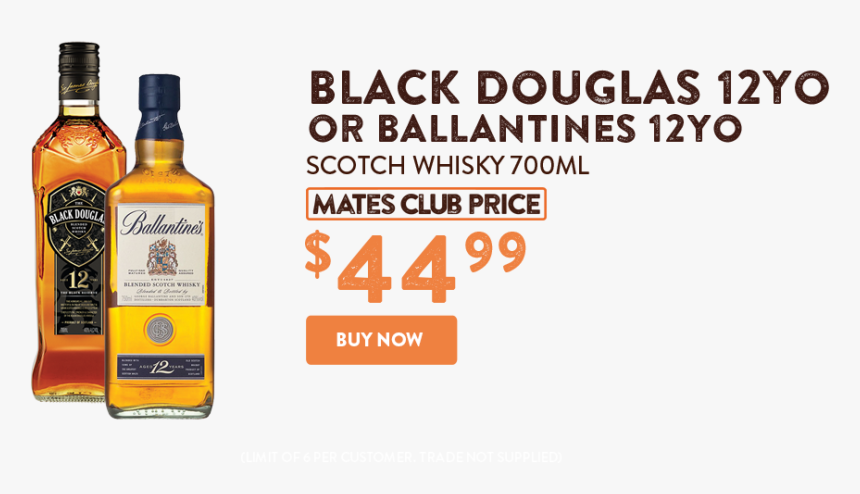 Black Douglas Scotch Whisky , Png Download - Ballantines 12, Transparent Png