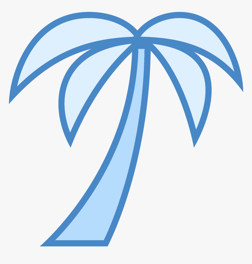 Palm Tree Icon - Palm Tree Icon Blue, HD Png Download