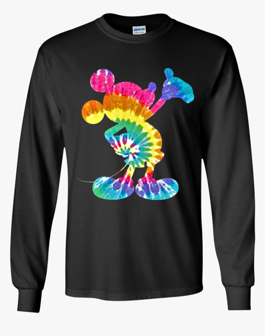 Mickey Mouse Silhouette Tie Dye Youth/adult 
 Class - Chip N Dale Dabbing Shirt, HD Png Download