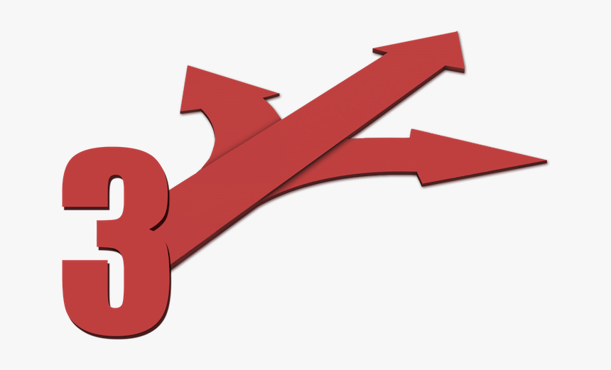 3 Way Arrow Png, Transparent Png