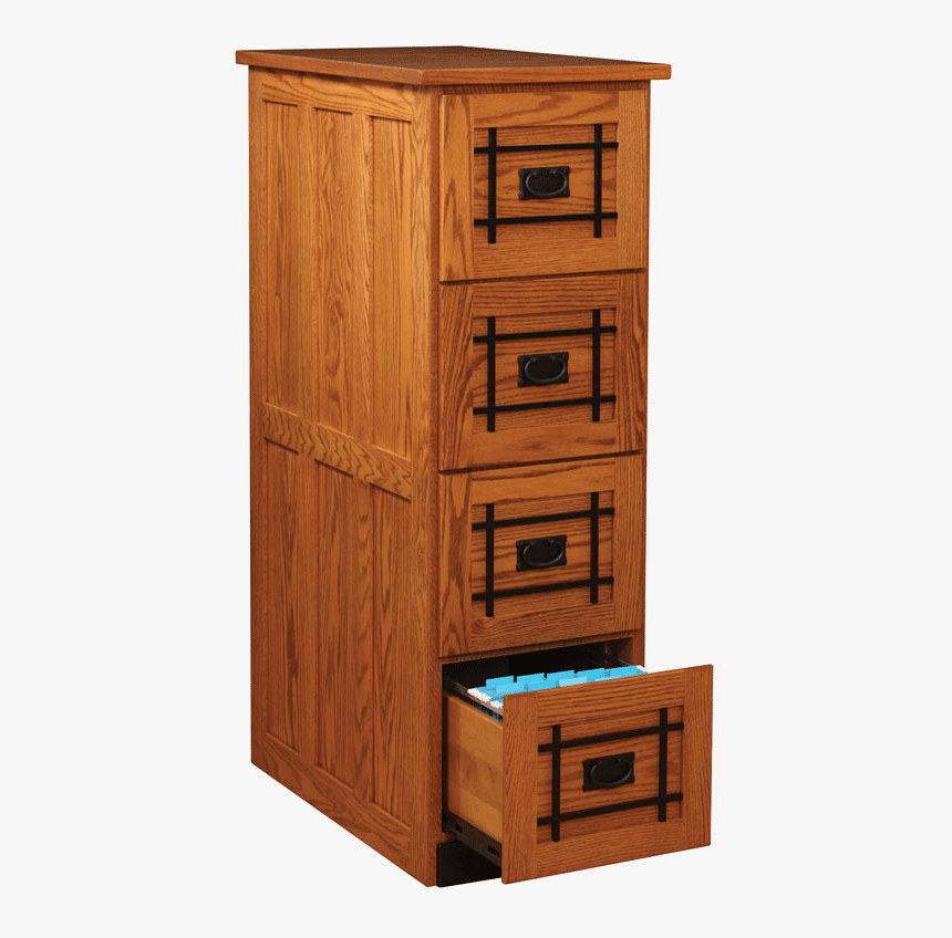 4 Drawer Mission Vertical File Cabinet - Cabinetry, HD Png Download