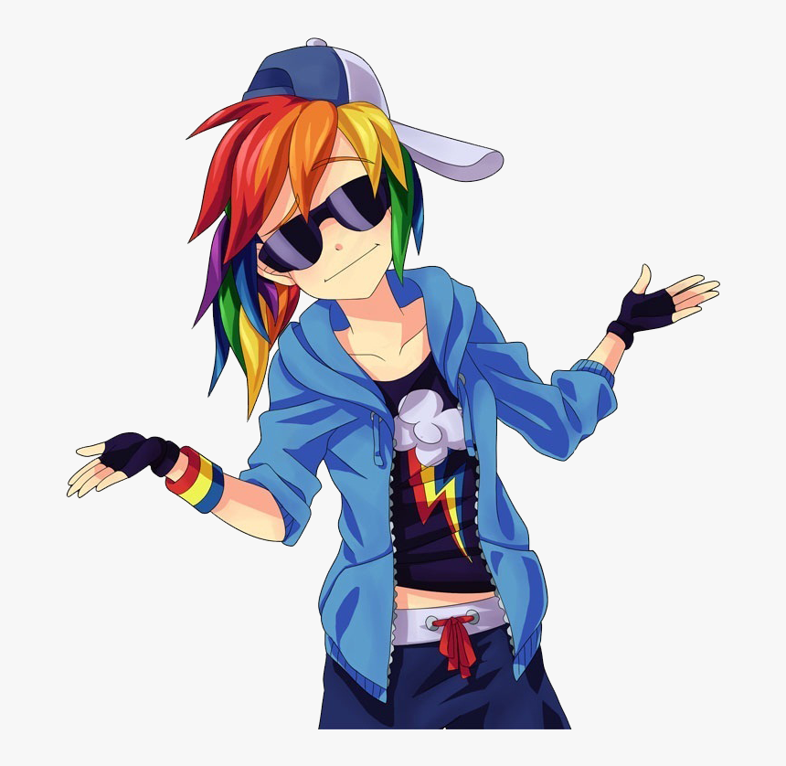 Rainbow Dash Gijinka, HD Png Download