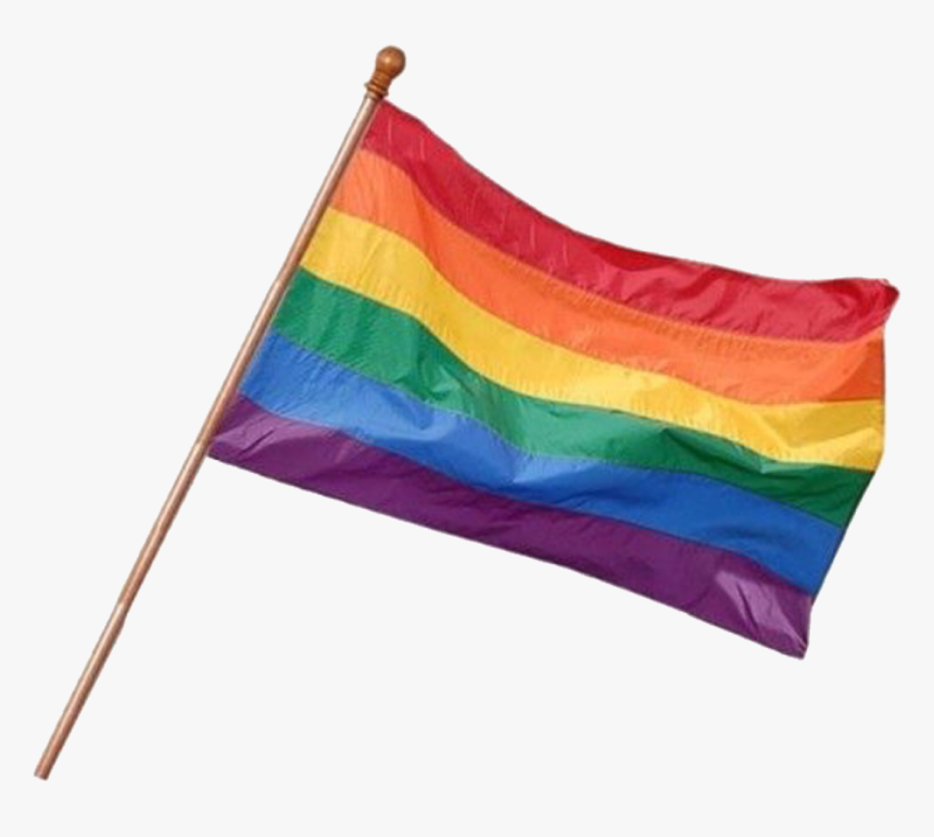 Pride Flag With Pole, HD Png Download