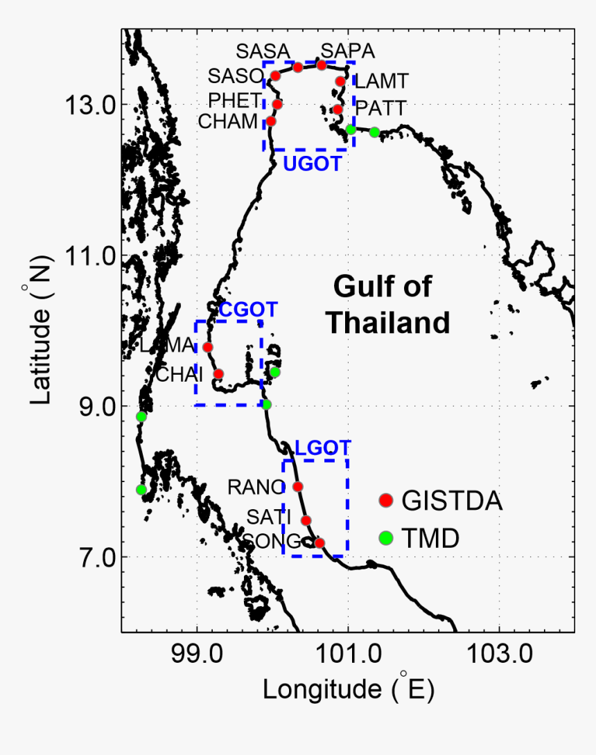 Gulf Of Thailand Map - Map, HD Png Download