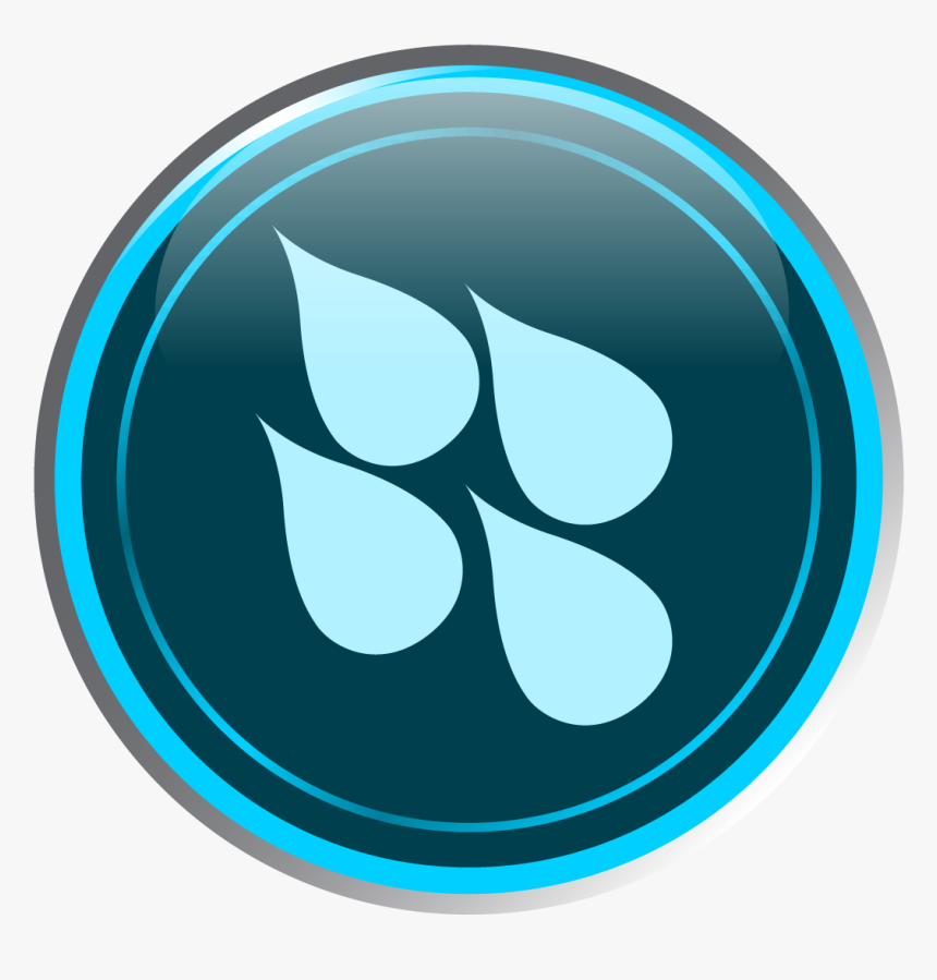 Water Scroll Element Emblem - Circle, HD Png Download