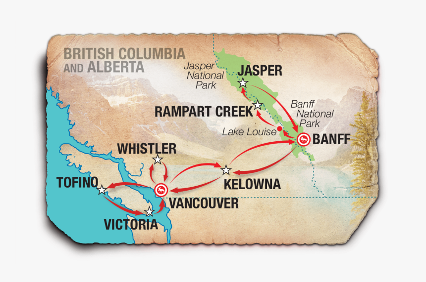 Map 2019 Widget - Best Of West Canada Road Trip, HD Png Download