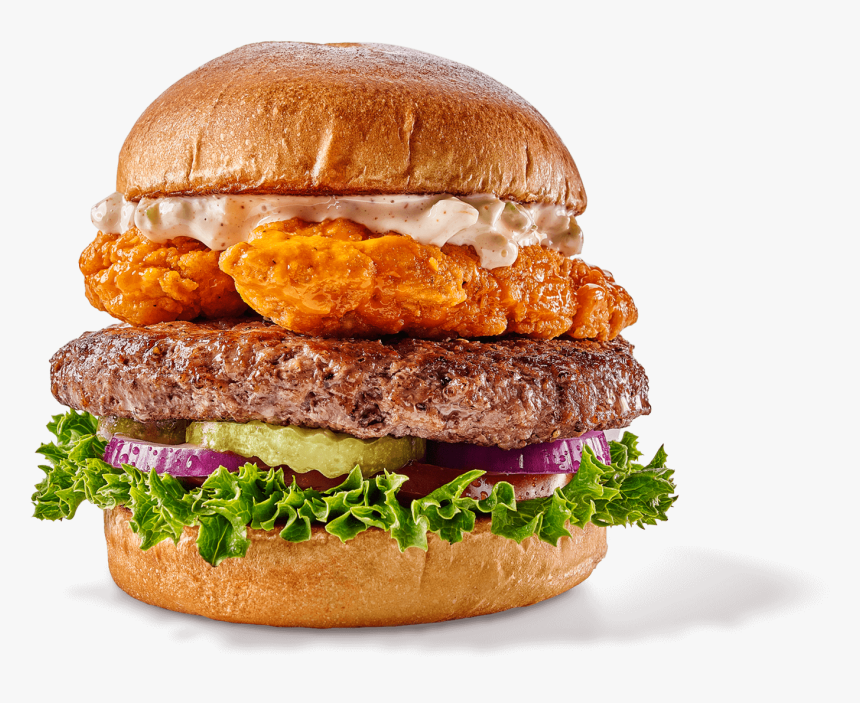 Buffalo Tender Burger - Hamburger Freigestellt, HD Png Download