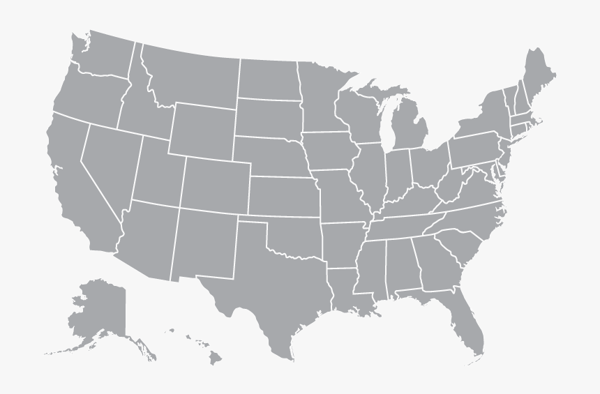 Us Canada Map Blank , Png Download - 116th Congress Senate Map, Transparent Png