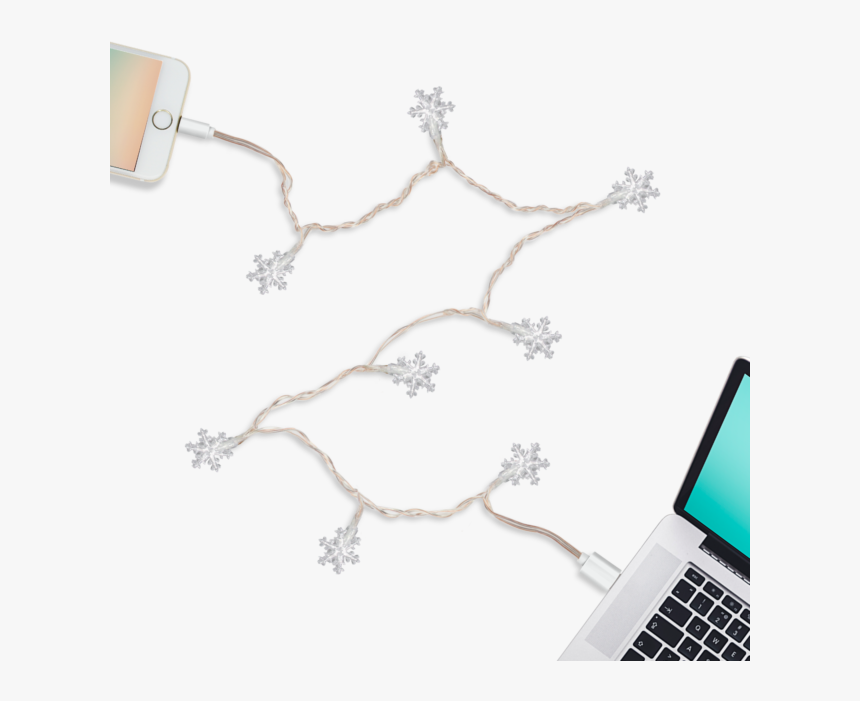 Dci Led Snowflake Charging Cable For Iphone 5, 5s, - Christmas Light Charger, HD Png Download
