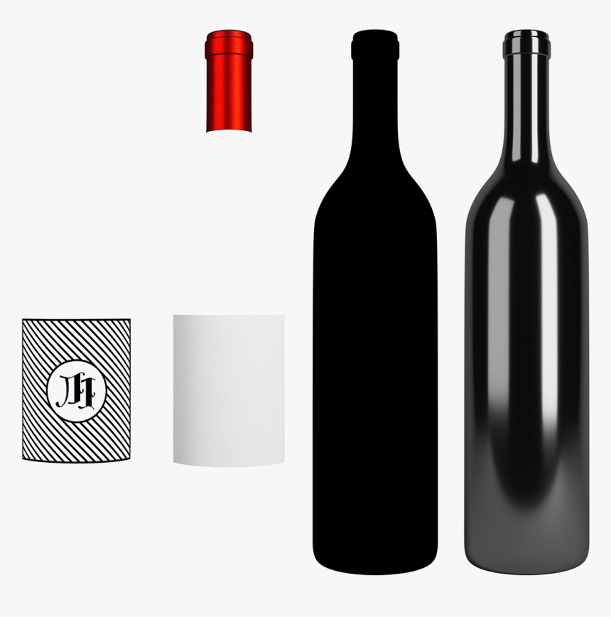 Wine Mockup Psd With Parallax On Behance - Mockup Clean Wine Bottle, HD Png Download