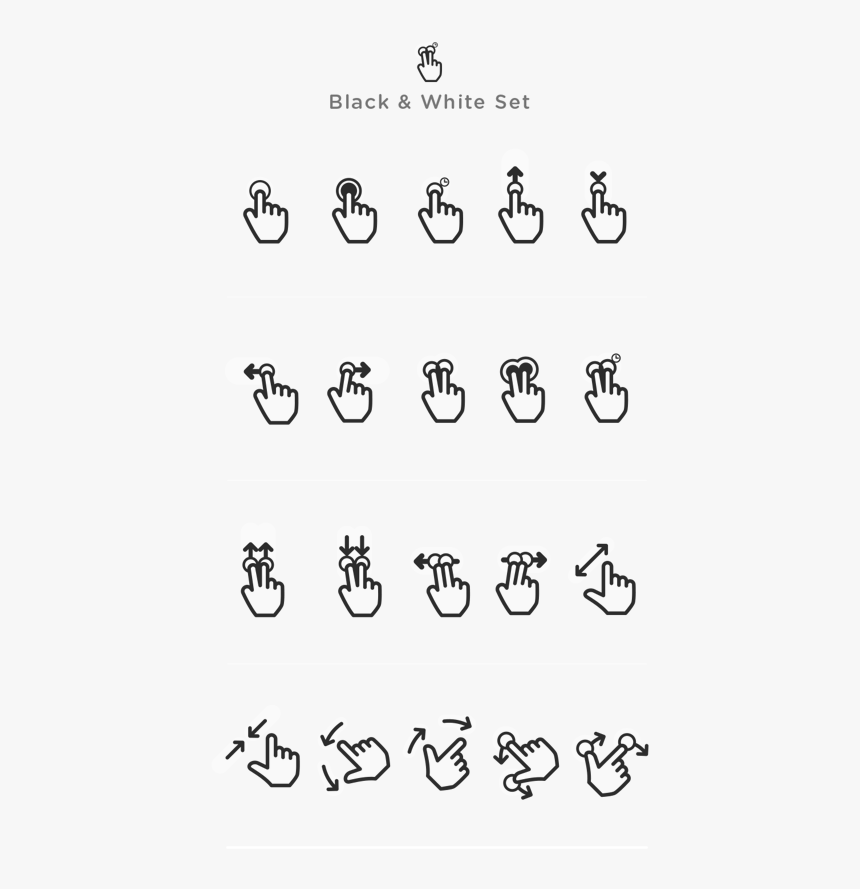 Flat Gesture Icons Pack Free Psd Eps, HD Png Download