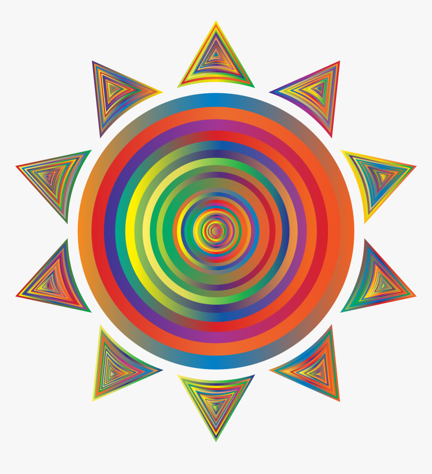 This Free Icons Png Design Of Prismatic Sun Icon Variation - Black And White Silhouette Sun Clipart, Transparent Png