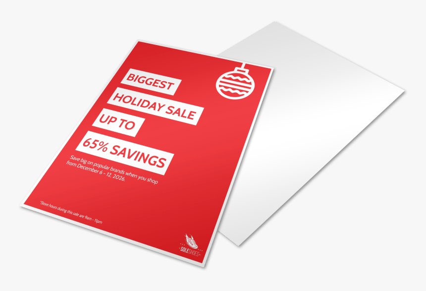 Big Sale Holiday Marketing Flyer Template Preview - Graphic Design, HD Png Download