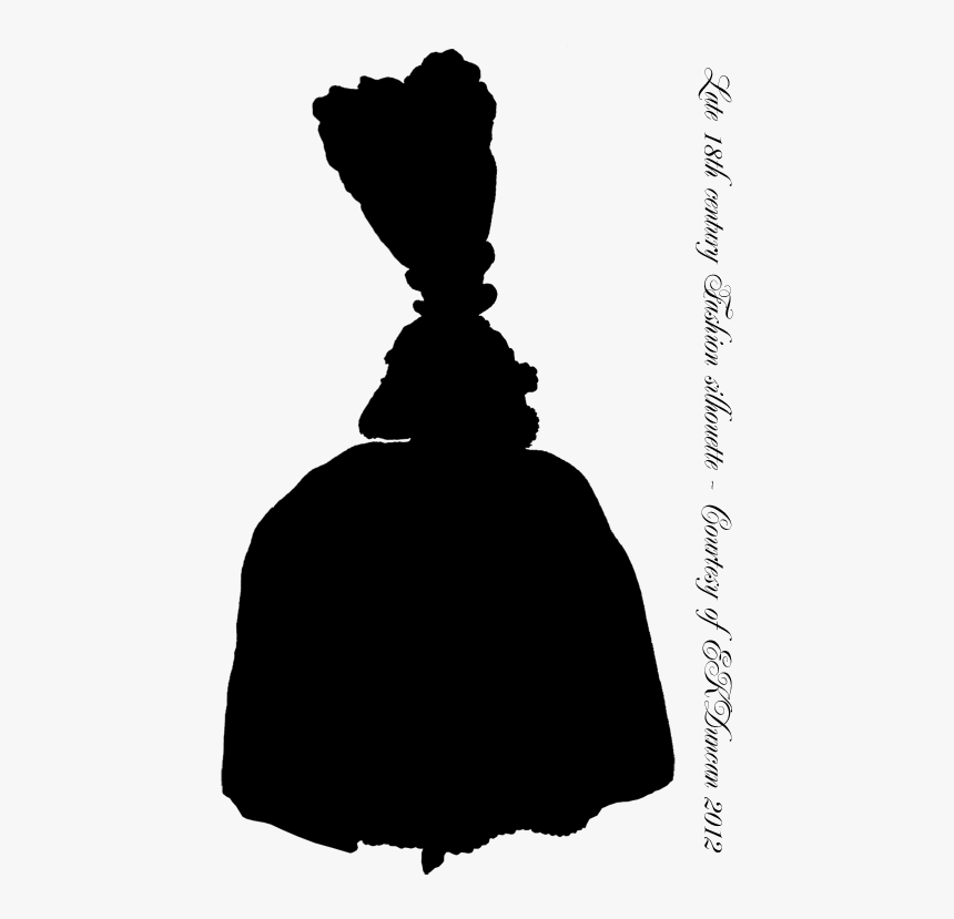 1778 French Fashion Plate Silhouette - Silhouette, HD Png Download