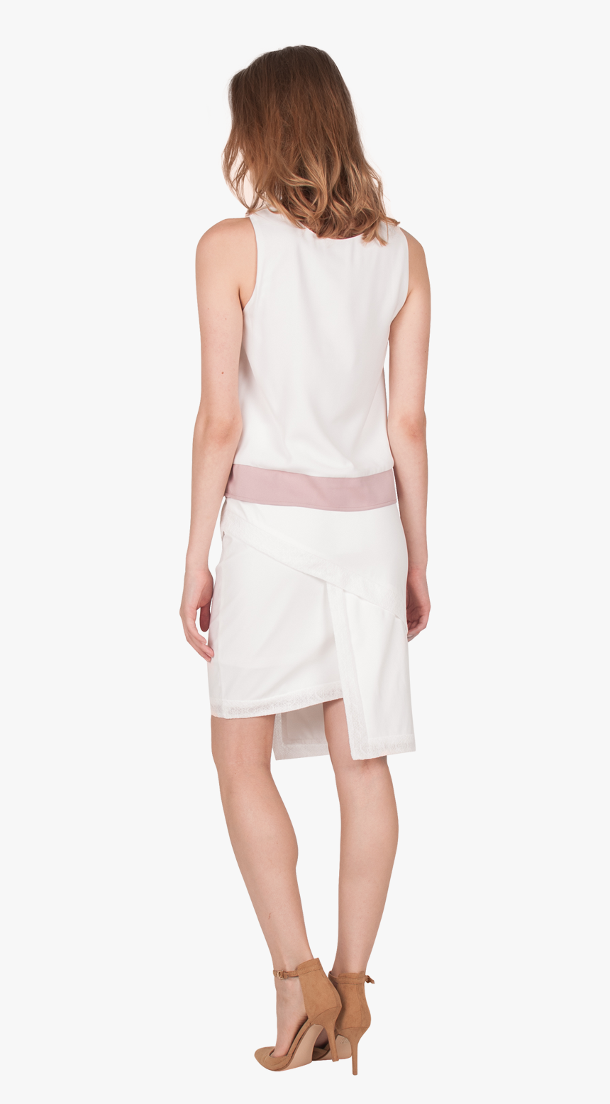 Calvin Klein White Short Sleeve Dress, HD Png Download