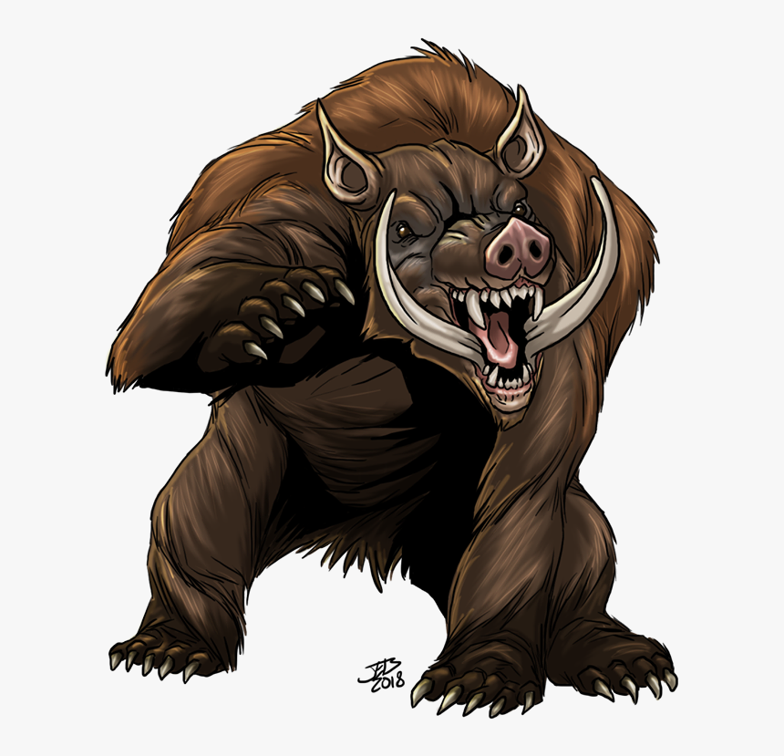 Grizzly Boar - Boar Monster, HD Png Download