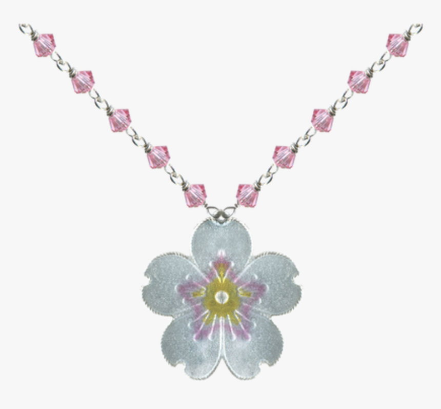 Cherry Blossom Crystal Pendant - Necklace, HD Png Download