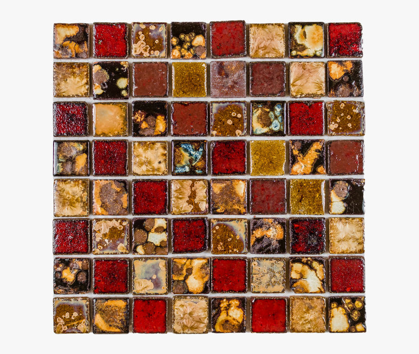 5 Square Pattern Red, Beige & Brown Color Handmade - Mosaic, HD Png Download