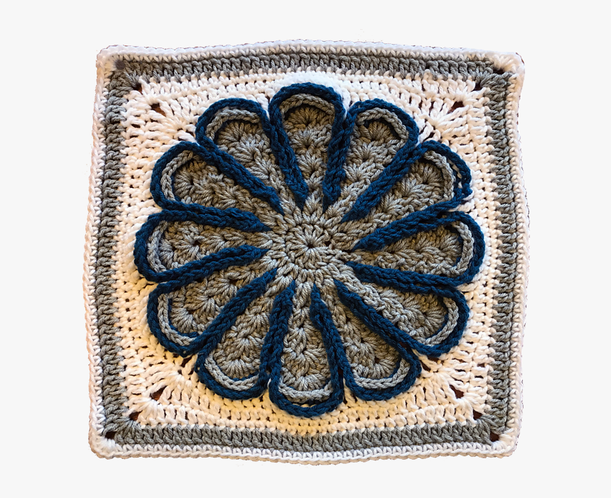 6 Free Crochet Flower Granny Square Patterns Featuring - Crochet Square Pattern Flower, HD Png Download