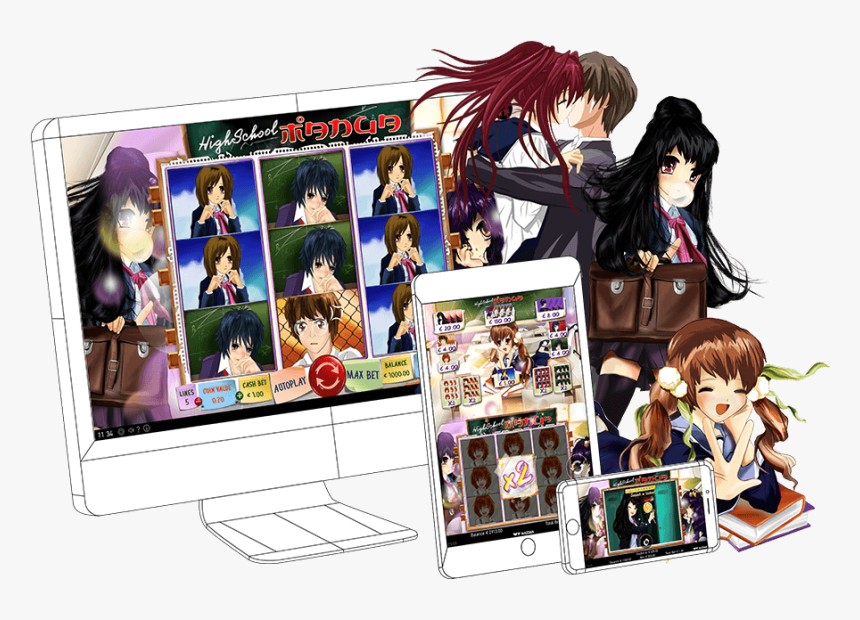 Highschool Manga - Cartoon, HD Png Download
