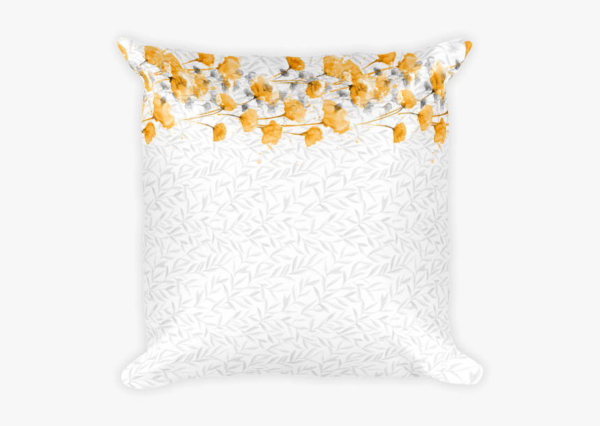 Yellow Pillow With Pattern, HD Png Download