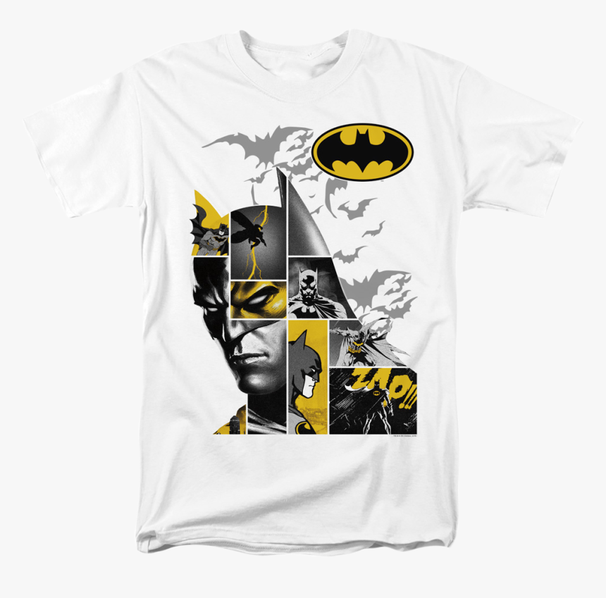 Caped Crusader Collage Batman T-shirt - Dc Comics Batman Sweatshirt, HD Png Download