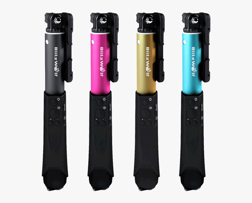 Ultimate 4 Button Bluetooth Extendable Selfie Stick - Blitzwolf Extendable Bluetooth, HD Png Download