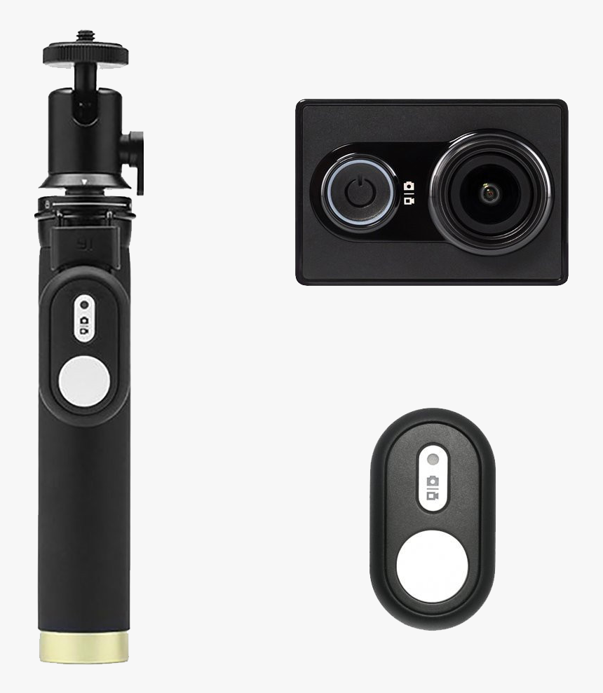 Action Camera Kit With Selfie Stick And Bluetooth Remote - Xiaomi Action Camera Travel Kit, HD Png Download