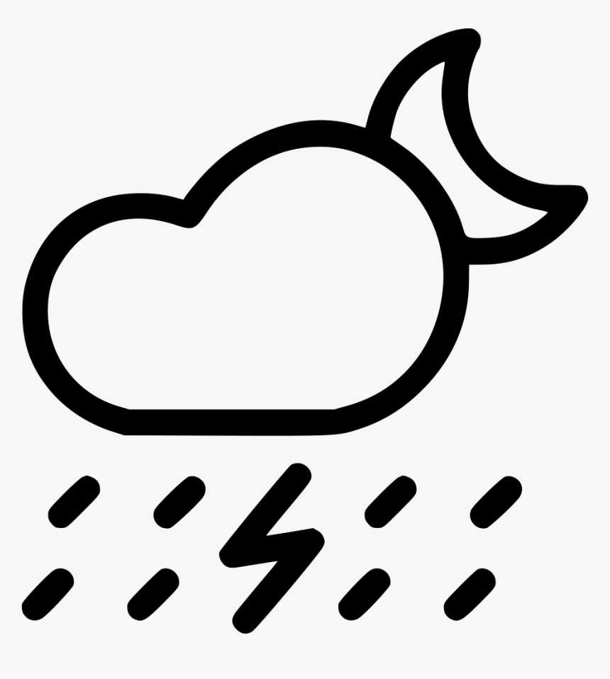 Fall Lightning Thunder Comments - Clipart Clouds With Rain And Thunder Png, Transparent Png