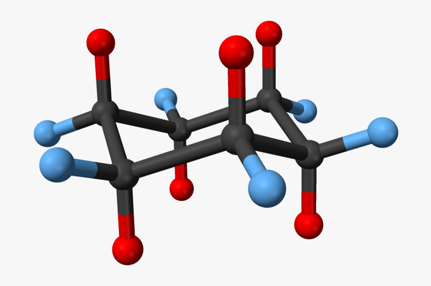 Cyclohexane Chair Colour Coded 3d Balls - Cyclohexane Chair Conformation, HD Png Download